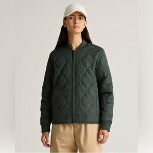 Quince Quilted Puffer Bomber Jacket